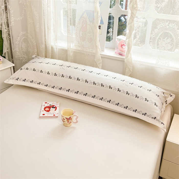 91家纺网 家纺一手货源 找家纺 圣比熊 2026新款A类云朵棉单层枕套1.8米情侣双人加长枕芯内胆套-单层压线 小木马（单层压线）