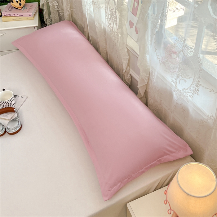 91家纺网 家纺一手货源 找家纺 圣比熊 2026新款A类云朵棉单层枕套1.8米情侣双人加长枕芯内胆套-单层压线 心动粉（单层压线）