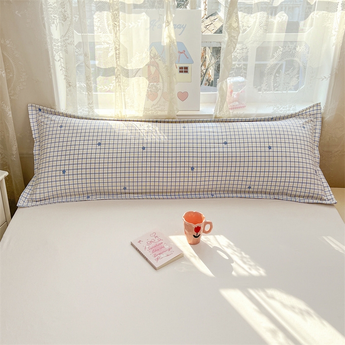 91家纺网 家纺一手货源 找家纺 圣比熊 2026新款A类云朵棉单层枕套1.8米情侣双人加长枕芯内胆套-单层压线 幸运星（单层压线）