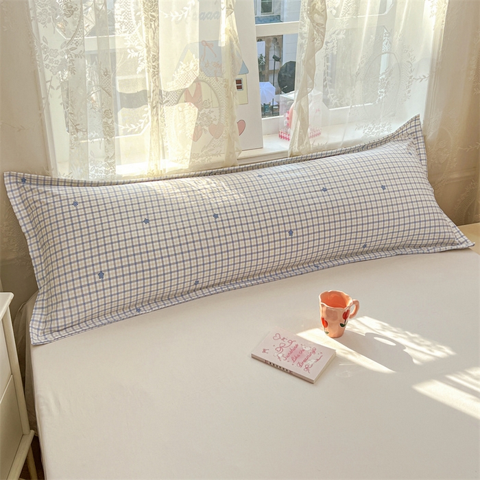 91家纺网 家纺一手货源 找家纺 圣比熊 2026新款A类云朵棉单层枕套1.8米情侣双人加长枕芯内胆套-单层压线 幸运星（单层压线）