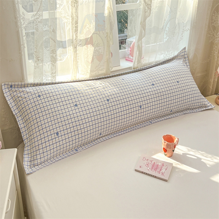 91家纺网 家纺一手货源 找家纺 圣比熊 2026新款A类云朵棉单层枕套1.8米情侣双人加长枕芯内胆套-单层压线 幸运星（单层压线）