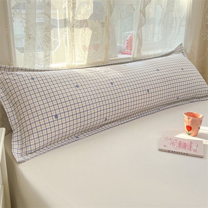 91家纺网 家纺一手货源 找家纺 圣比熊 2026新款A类云朵棉单层枕套1.8米情侣双人加长枕芯内胆套-单层压线 幸运星（单层压线）