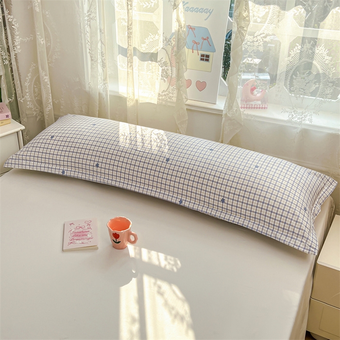 91家纺网 家纺一手货源 找家纺 圣比熊 2026新款A类云朵棉单层枕套1.8米情侣双人加长枕芯内胆套-单层压线 幸运星（单层压线）