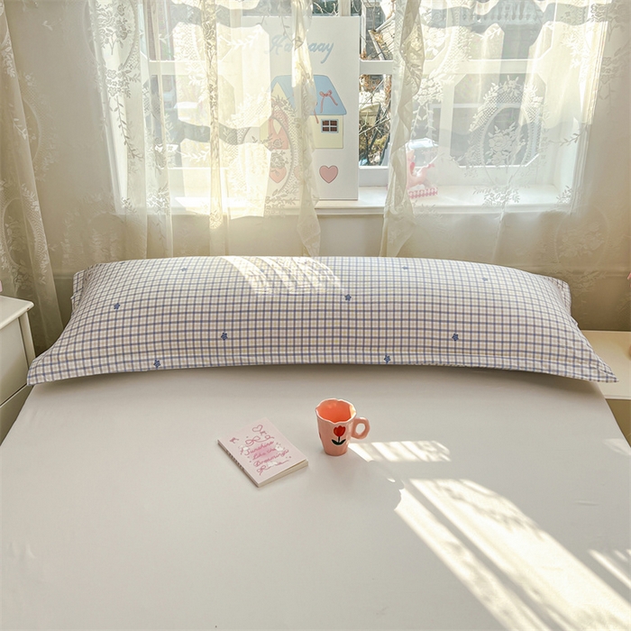 91家纺网 家纺一手货源 找家纺 圣比熊 2026新款A类云朵棉单层枕套1.8米情侣双人加长枕芯内胆套-单层压线 幸运星（单层压线）