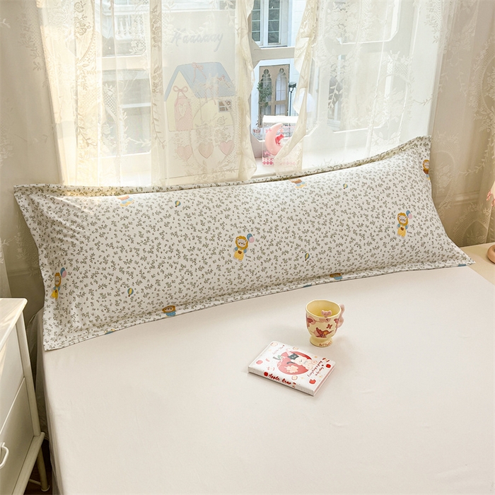 91家纺网 家纺一手货源 找家纺 圣比熊 2026新款A类云朵棉单层枕套1.8米情侣双人加长枕芯内胆套-单层压线 阳光狮（单层压线）