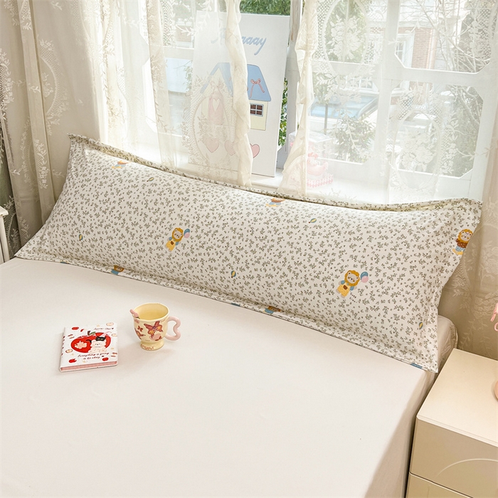 91家纺网 家纺一手货源 找家纺 圣比熊 2026新款A类云朵棉单层枕套1.8米情侣双人加长枕芯内胆套-单层压线 阳光狮（单层压线）