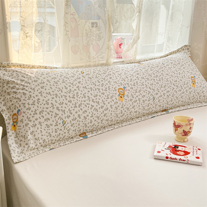 91家纺网 家纺一手货源 找家纺 圣比熊 2026新款A类云朵棉单层枕套1.8米情侣双人加长枕芯内胆套-单层压线 阳光狮（单层压线）