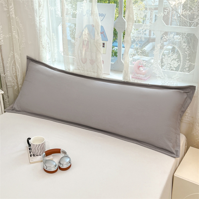 91家纺网 家纺一手货源 找家纺 圣比熊 2026新款A类云朵棉单层枕套1.8米情侣双人加长枕芯内胆套-单层压线 云墨灰（单层压线）