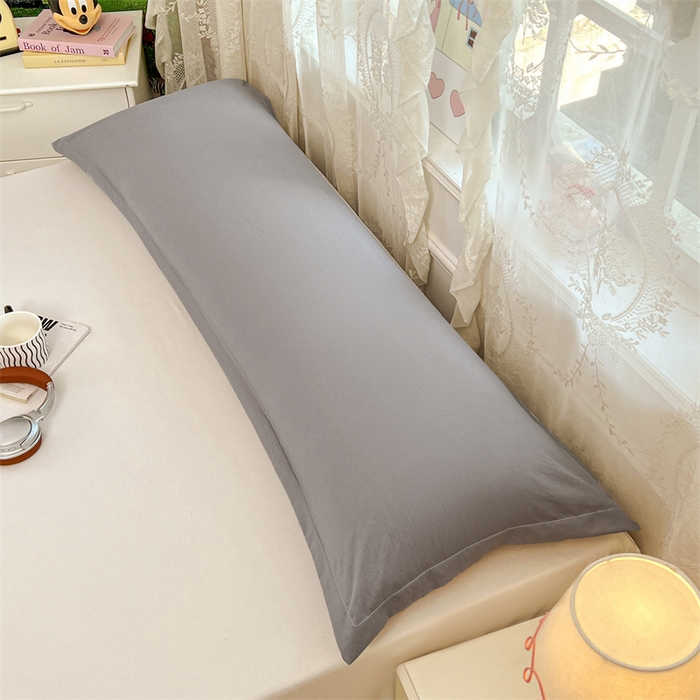 91家纺网 家纺一手货源 找家纺 圣比熊 2026新款A类云朵棉单层枕套1.8米情侣双人加长枕芯内胆套-单层压线 云墨灰（单层压线）