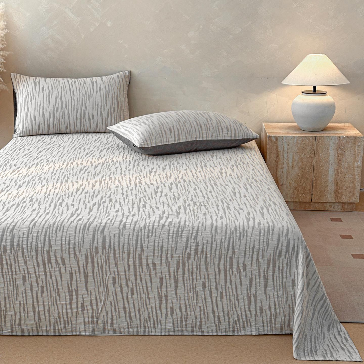 91家纺网 家纺一手货源 找家纺 （总）涵宸家纺 2026新款全棉提花色坊系列单床单