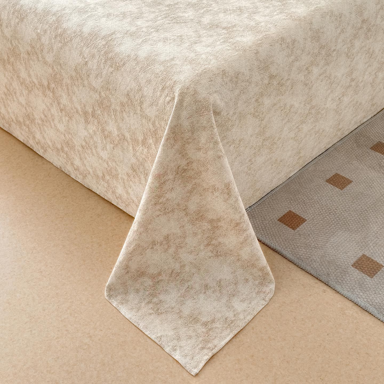 91家纺网 家纺一手货源 找家纺 涵宸家纺 2026新款全棉提花色坊系列单床单 床单-迷蒙