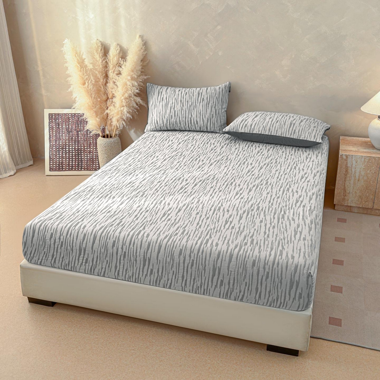 91家纺网 家纺一手货源 找家纺 （总）涵宸家纺 2026新款全棉提花色坊系列单床笠