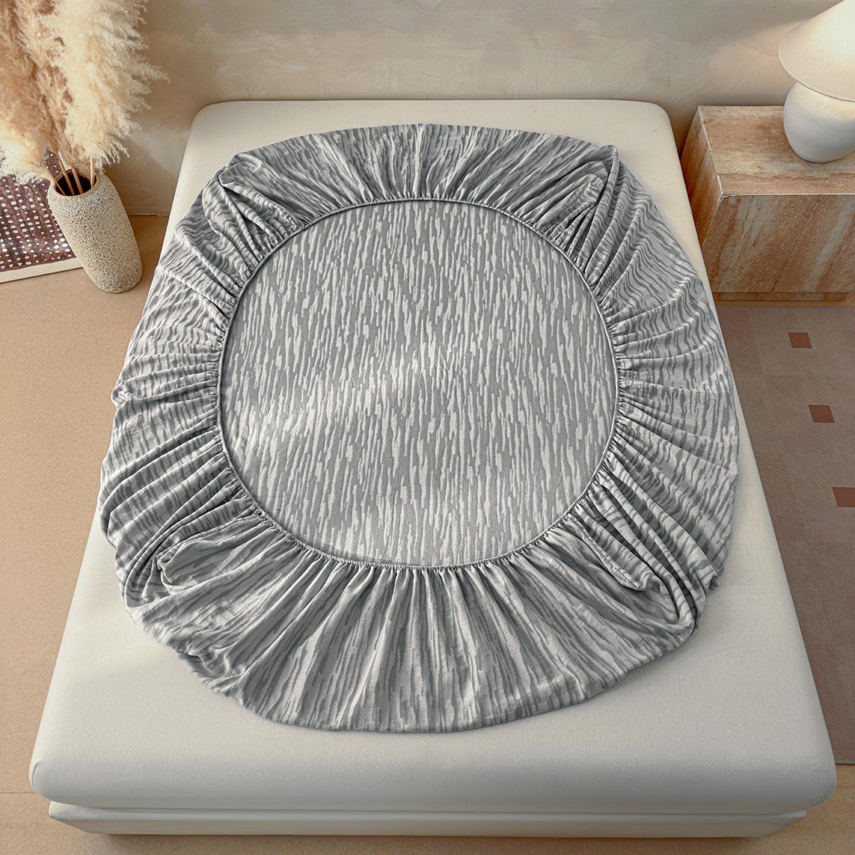 91家纺网 家纺一手货源 找家纺 （总）涵宸家纺 2026新款全棉提花色坊系列单床笠