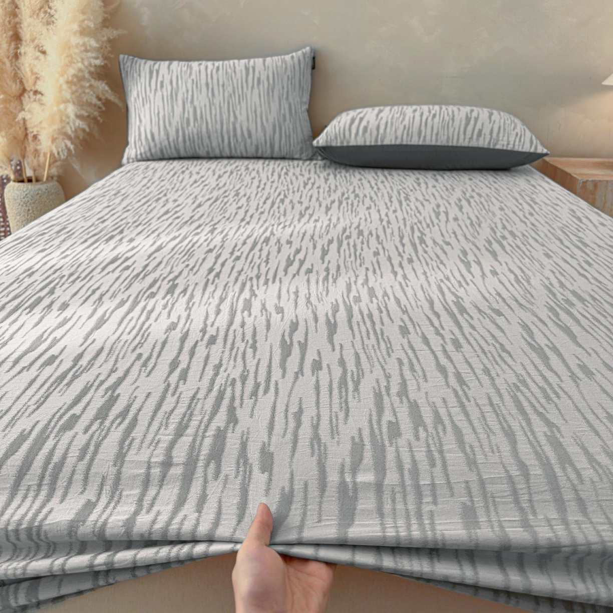 91家纺网 家纺一手货源 找家纺 （总）涵宸家纺 2026新款全棉提花色坊系列单床笠