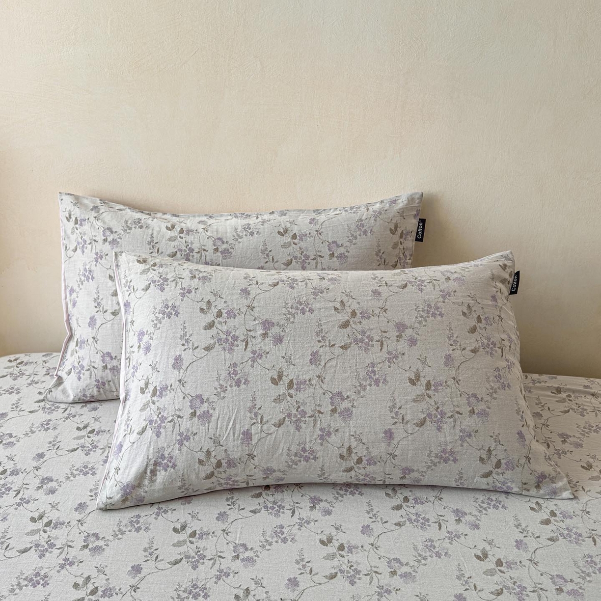 91家纺网 家纺一手货源 找家纺 涵宸家纺 2026新款全棉提花色坊系列单床笠 床笠-金禧-紫