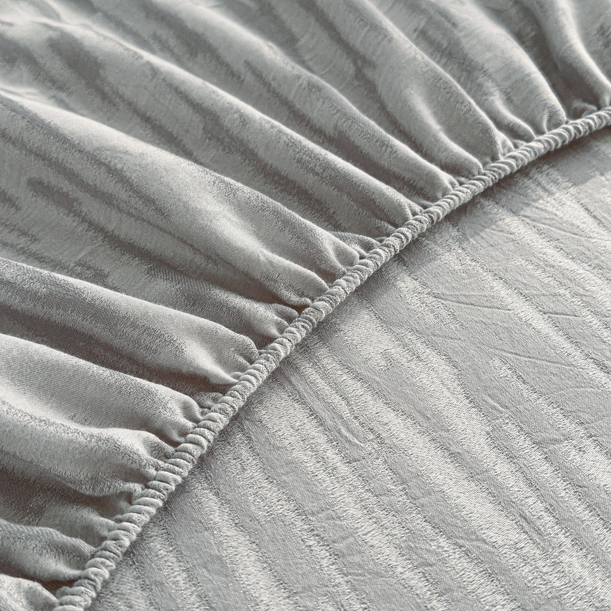 91家纺网 家纺一手货源 找家纺 涵宸家纺 2026新款全棉提花色坊系列单床笠 床笠-碧棉-灰