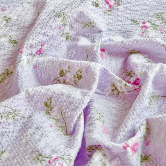 91家纺网 家纺一手货源 找家纺 尚美 2026新款泡芙棉床盖全棉绣花小花韩版四件套 佳音