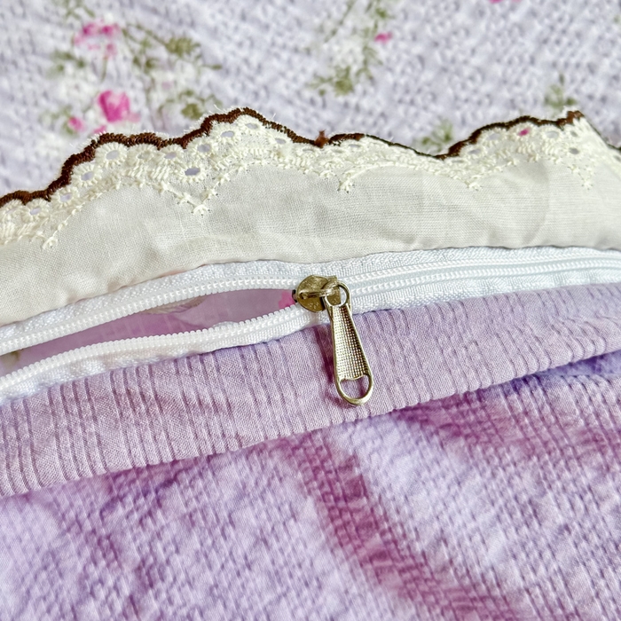 91家纺网 家纺一手货源 找家纺 尚美 2026新款泡芙棉床盖全棉绣花小花韩版四件套 佳音