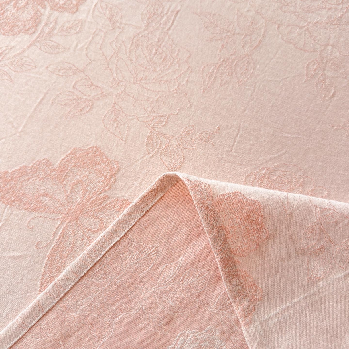 91家纺网 家纺一手货源 找家纺 涵宸家纺 2026新款全棉提花色坊系列单枕套 枕套-玫瑰花蝶-粉