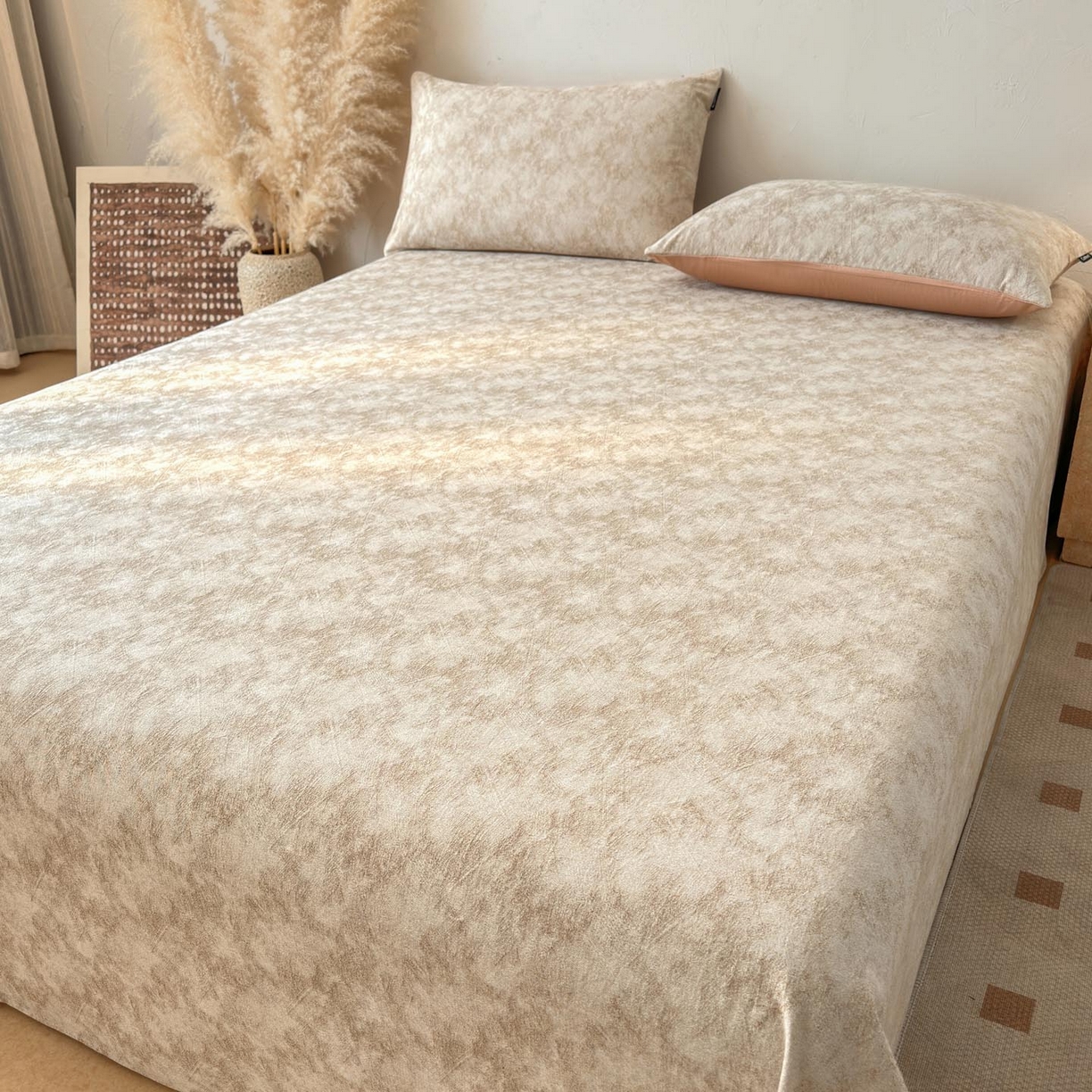 91家纺网 家纺一手货源 找家纺 涵宸家纺 2026新款全棉提花色坊系列单枕套 枕套-迷蒙