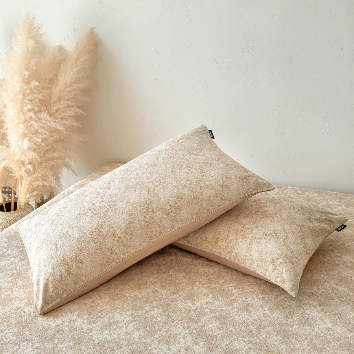 91家纺网 家纺一手货源 找家纺 涵宸家纺 2026新款全棉提花色坊系列单枕套 枕套-迷蒙