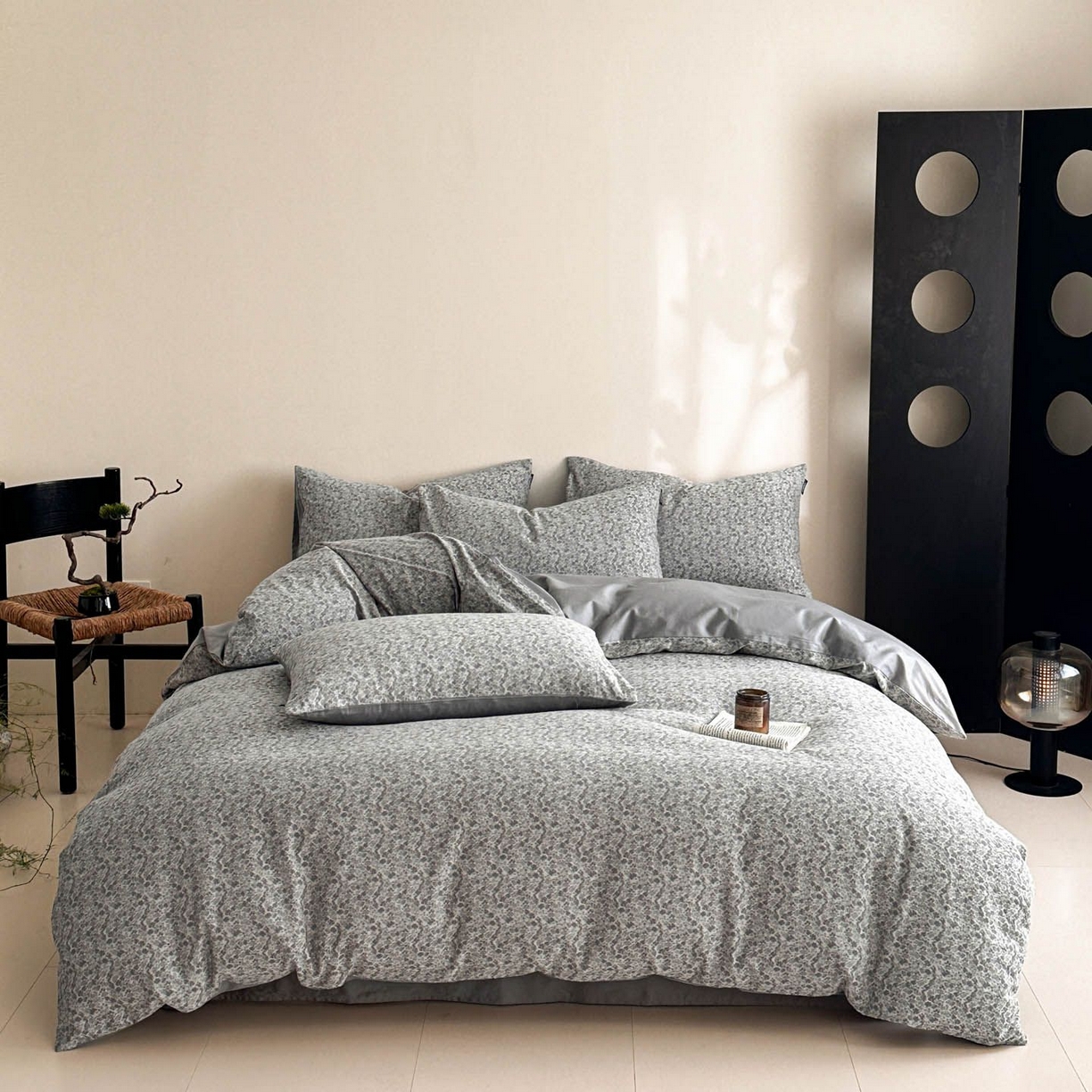 91家纺网 家纺一手货源 找家纺 涵宸家纺 2026新款全棉提花色坊系列四件套 杜克