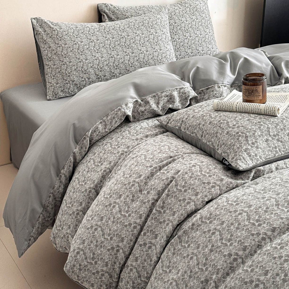 91家纺网 家纺一手货源 找家纺 涵宸家纺 2026新款全棉提花色坊系列四件套 杜克