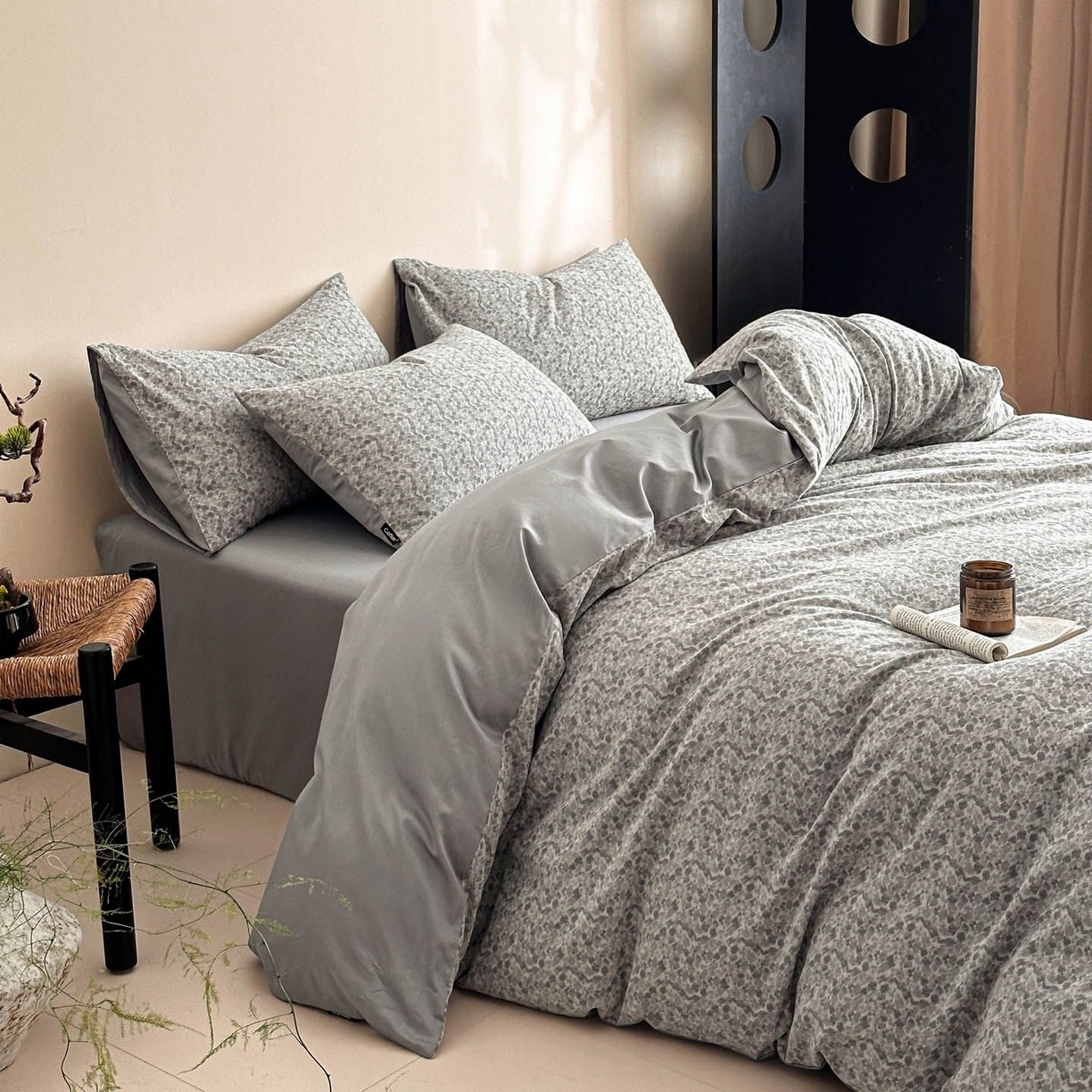 91家纺网 家纺一手货源 找家纺 涵宸家纺 2026新款全棉提花色坊系列四件套 杜克