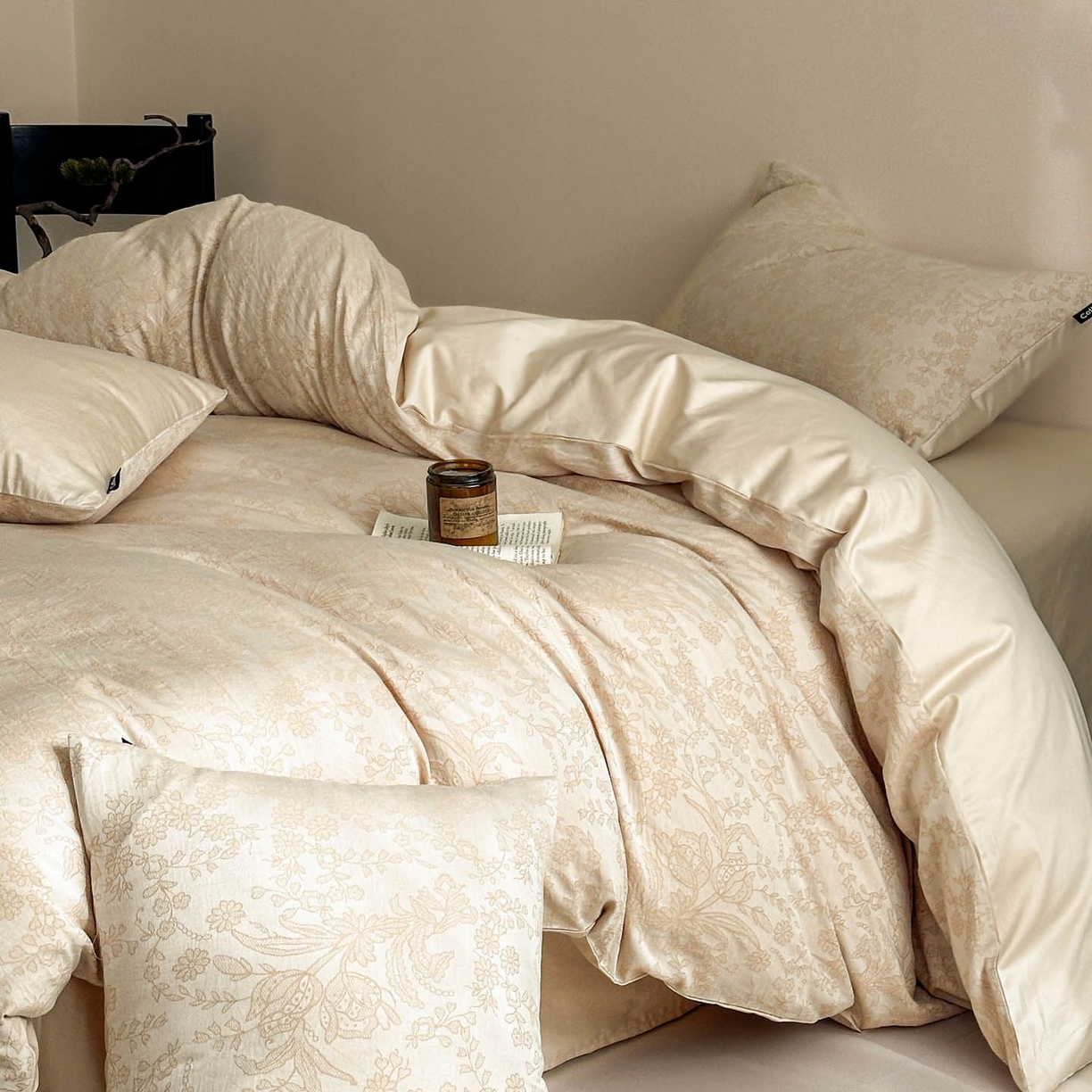 涵宸家纺 2026新款全棉提花色坊系列四件套 凡绣