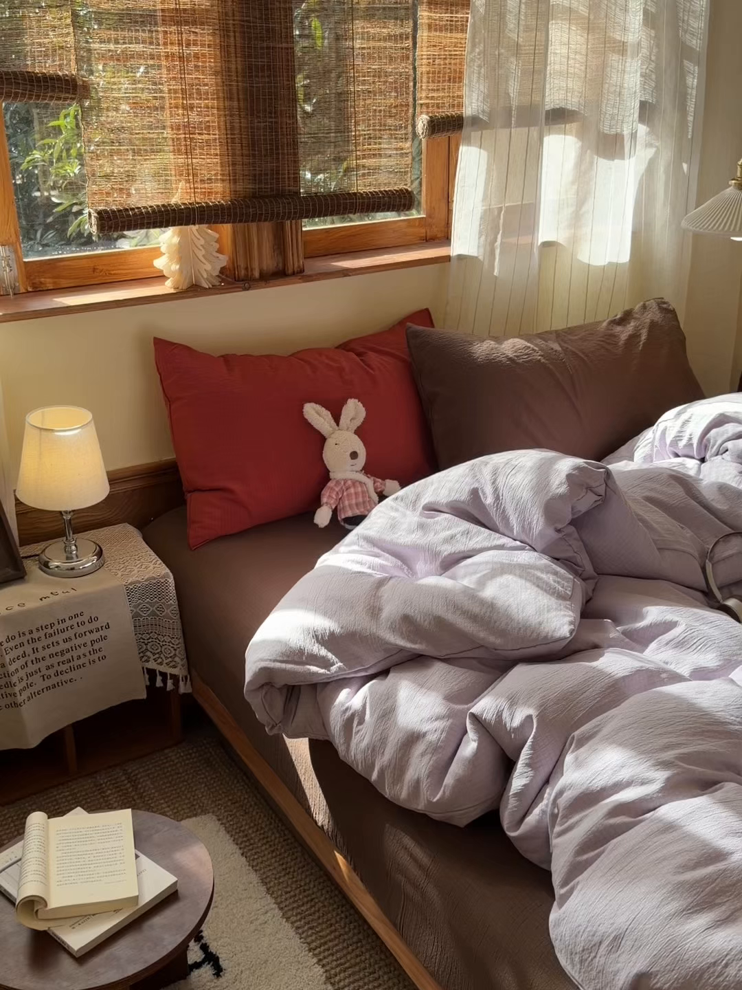 91家纺网 家纺一手货源 找家纺 海岛哥哥 2026新款云感纱混搭纯色双拼四件套 混搭 紫萝奶咖