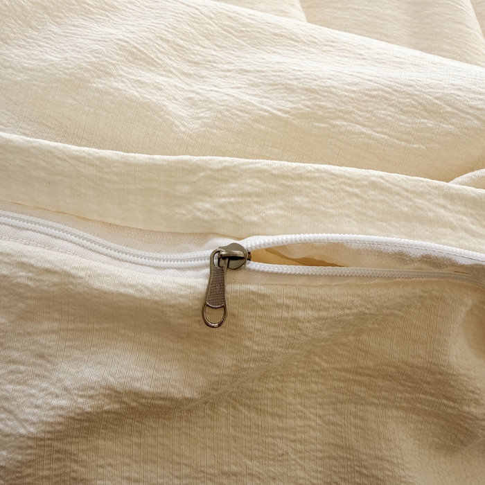 91家纺网 家纺一手货源 找家纺 海岛哥哥 2026新款云感纱混搭纯色双拼四件套 混搭 海盐芽白