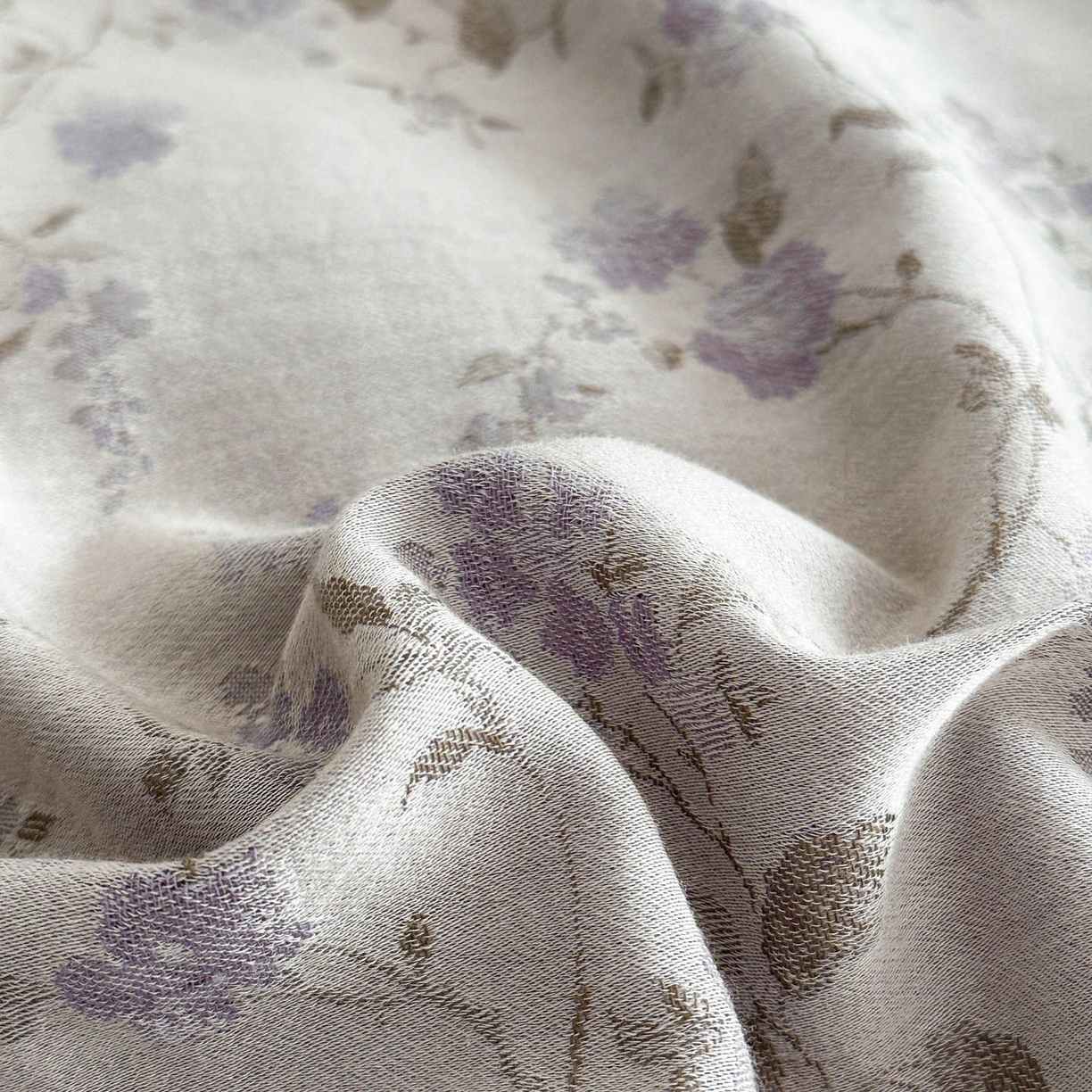 91家纺网 家纺一手货源 找家纺 涵宸家纺 2026新款全棉提花色坊系列四件套 金禧-紫