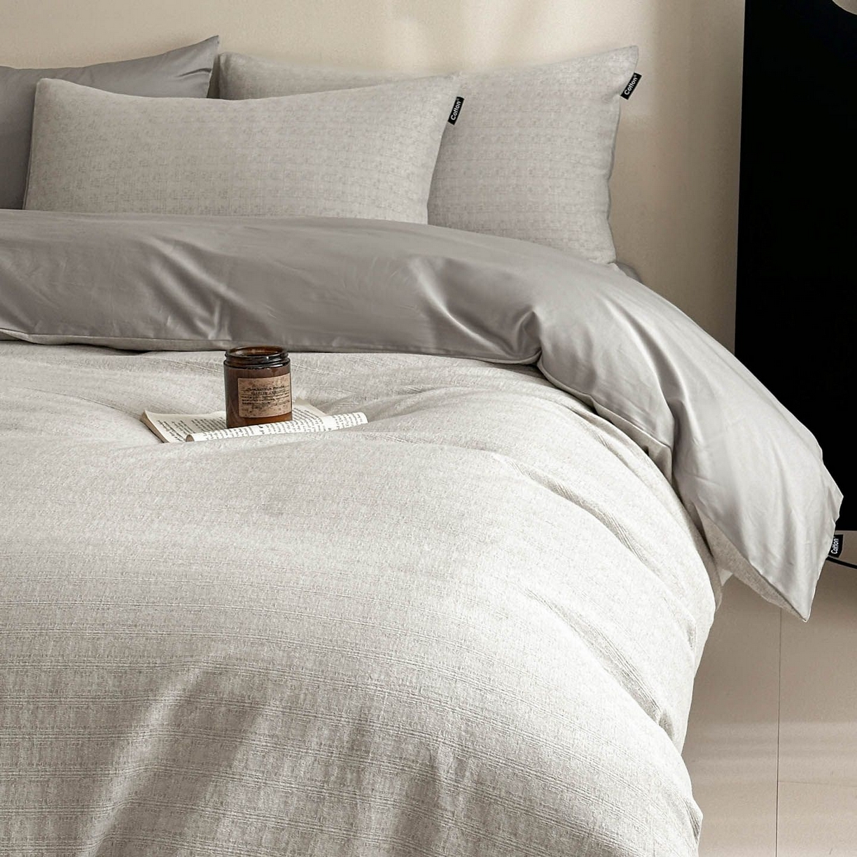 91家纺网 家纺一手货源 找家纺 涵宸家纺 2026新款全棉提花色坊系列四件套 琳达