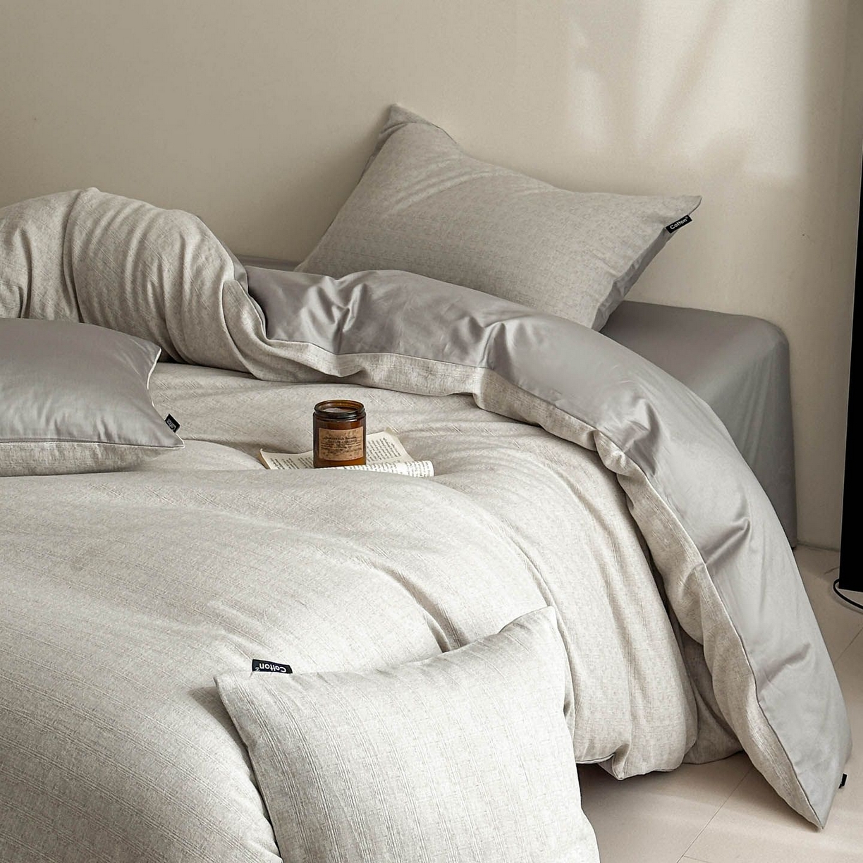 91家纺网 家纺一手货源 找家纺 涵宸家纺 2026新款全棉提花色坊系列四件套 琳达