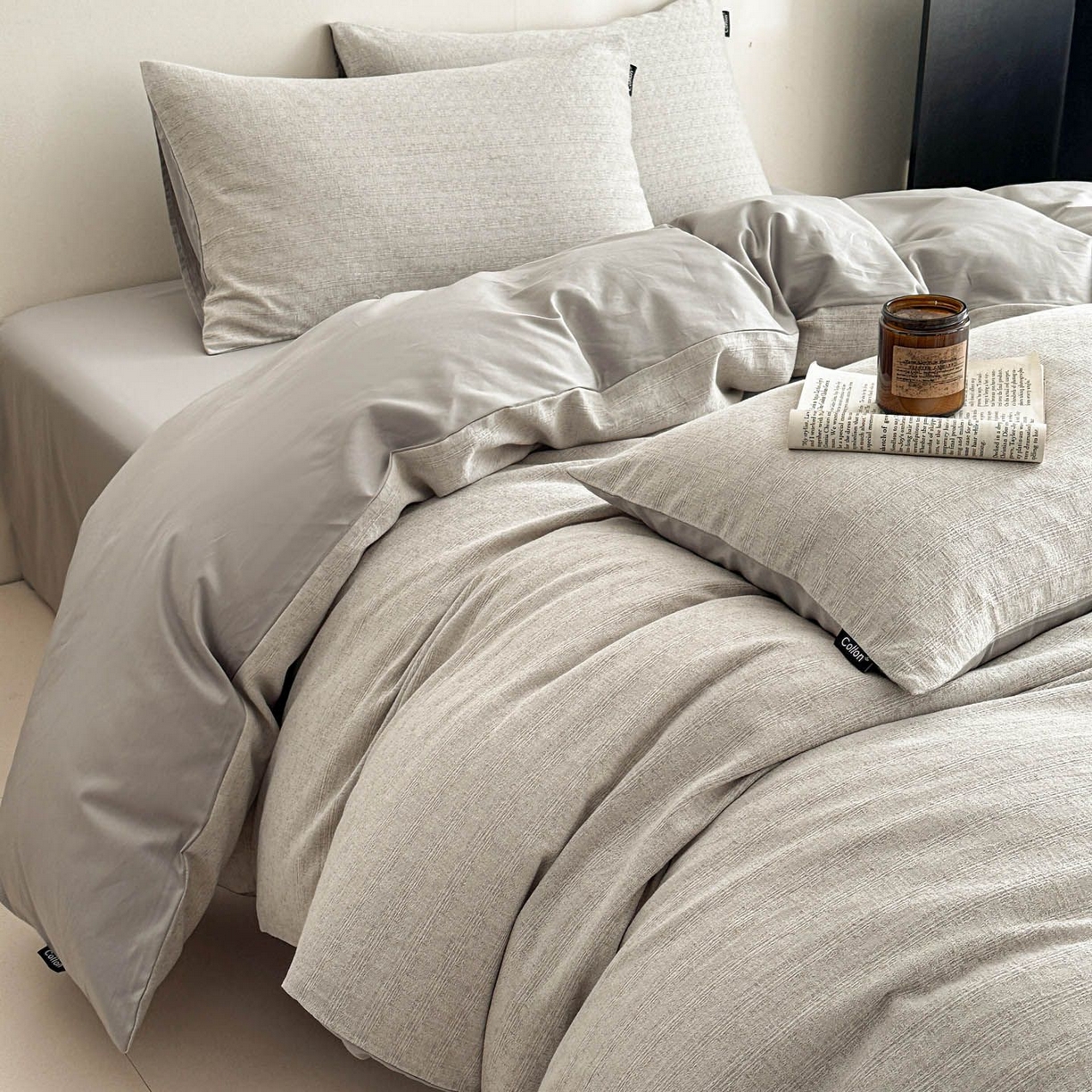 91家纺网 家纺一手货源 找家纺 涵宸家纺 2026新款全棉提花色坊系列四件套 琳达