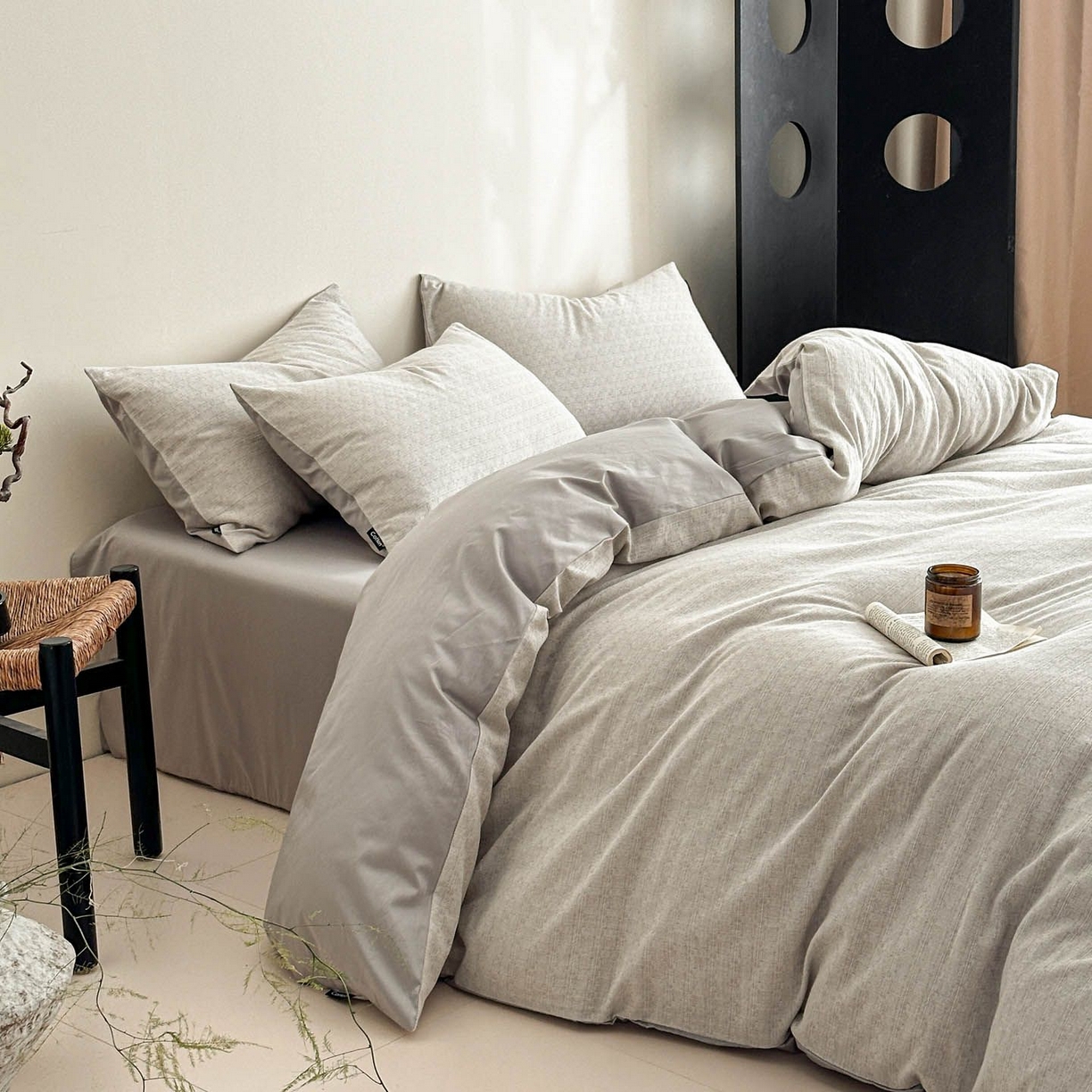 91家纺网 家纺一手货源 找家纺 涵宸家纺 2026新款全棉提花色坊系列四件套 琳达