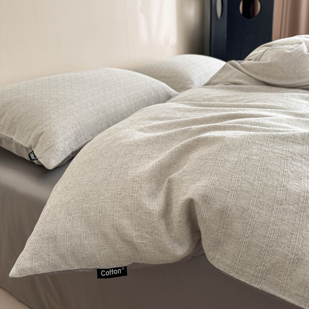 91家纺网 家纺一手货源 找家纺 涵宸家纺 2026新款全棉提花色坊系列四件套 琳达