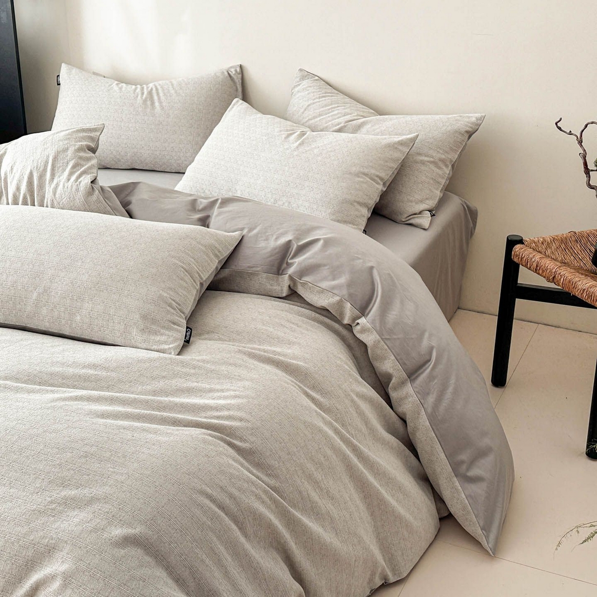 91家纺网 家纺一手货源 找家纺 涵宸家纺 2026新款全棉提花色坊系列四件套 琳达