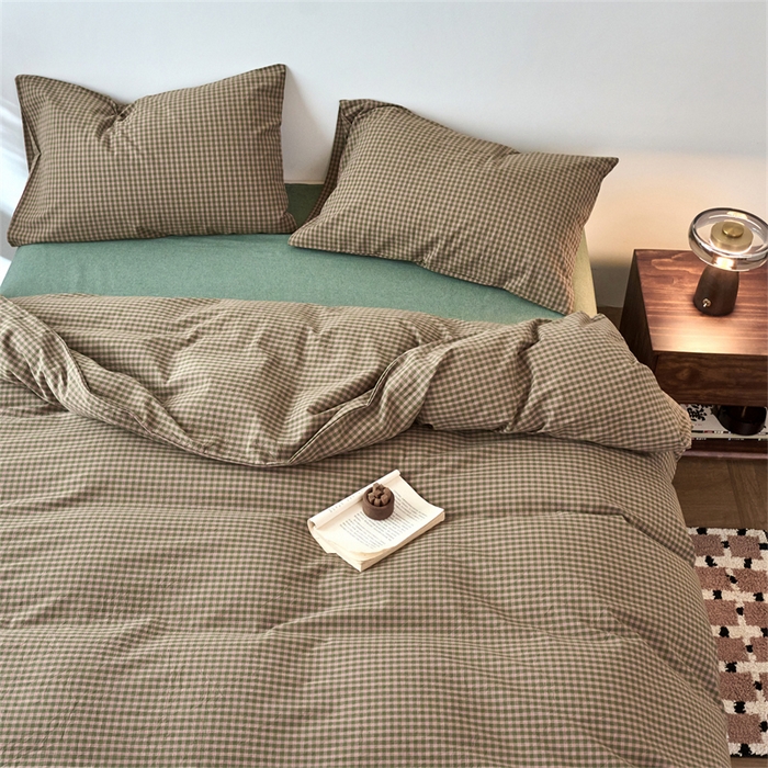 91家纺网 家纺一手货源 找家纺 （总）兰紫橙家纺 2026新款全棉A类深色复古色织方格子水洗棉-赫本雅素系列（含买家秀和质检报告）