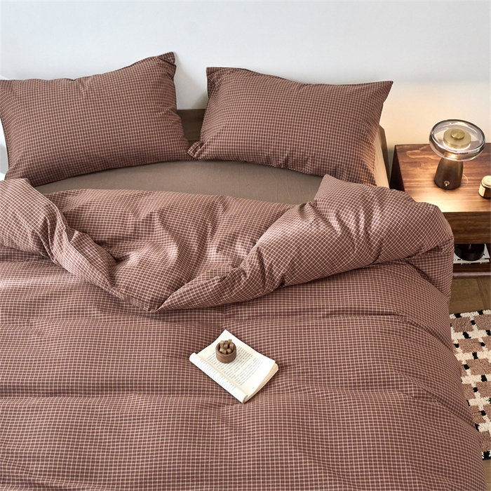 91家纺网 家纺一手货源 找家纺 （总）兰紫橙家纺 2026新款全棉A类深色复古色织方格子水洗棉-赫本雅素系列（含买家秀和质检报告）