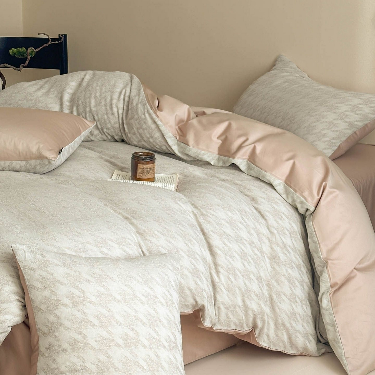 涵宸家纺 2026新款全棉提花色坊系列四件套 千熙-灰