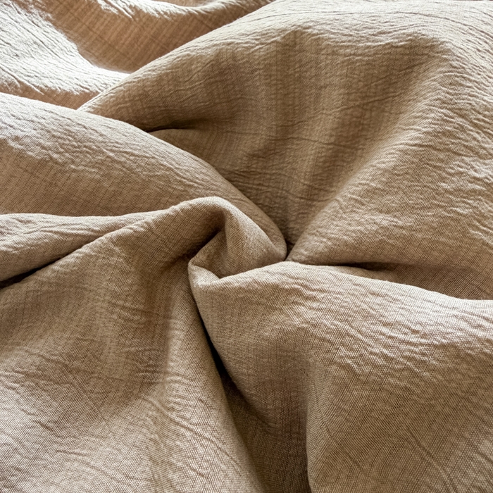 91家纺网 家纺一手货源 找家纺 港岛妹妹 2026新款云感纱混搭纯色双拼四件套 混搭 茶色山野