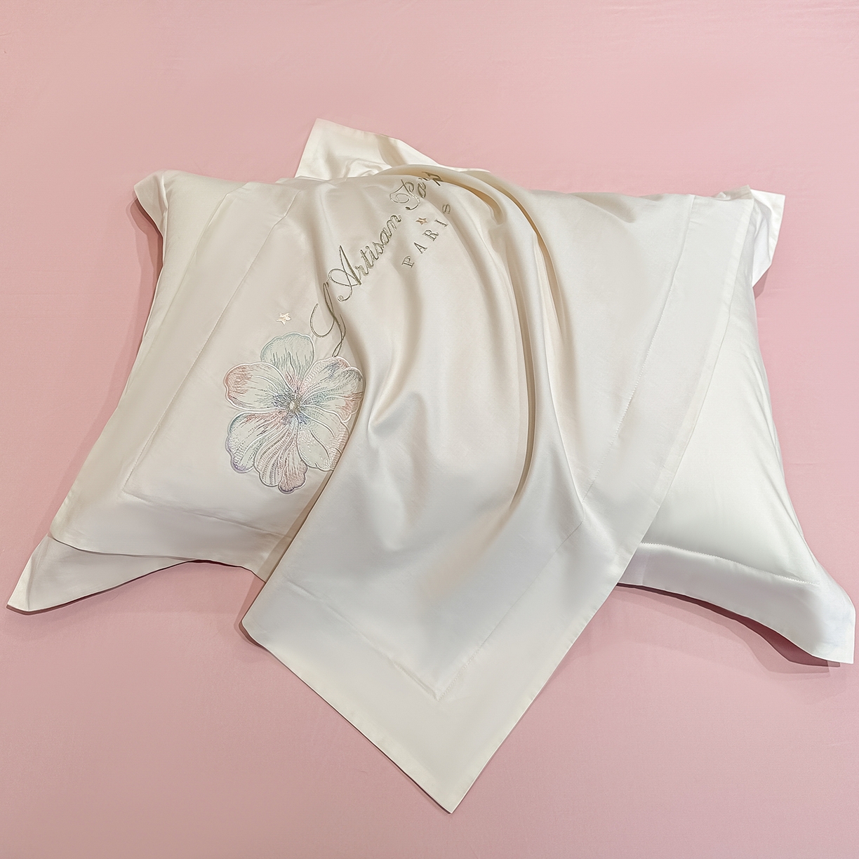 91家纺网 家纺一手货源 找家纺 （总）置顶家纺 2026新款花汐子亲肤刺绣小清新四件套