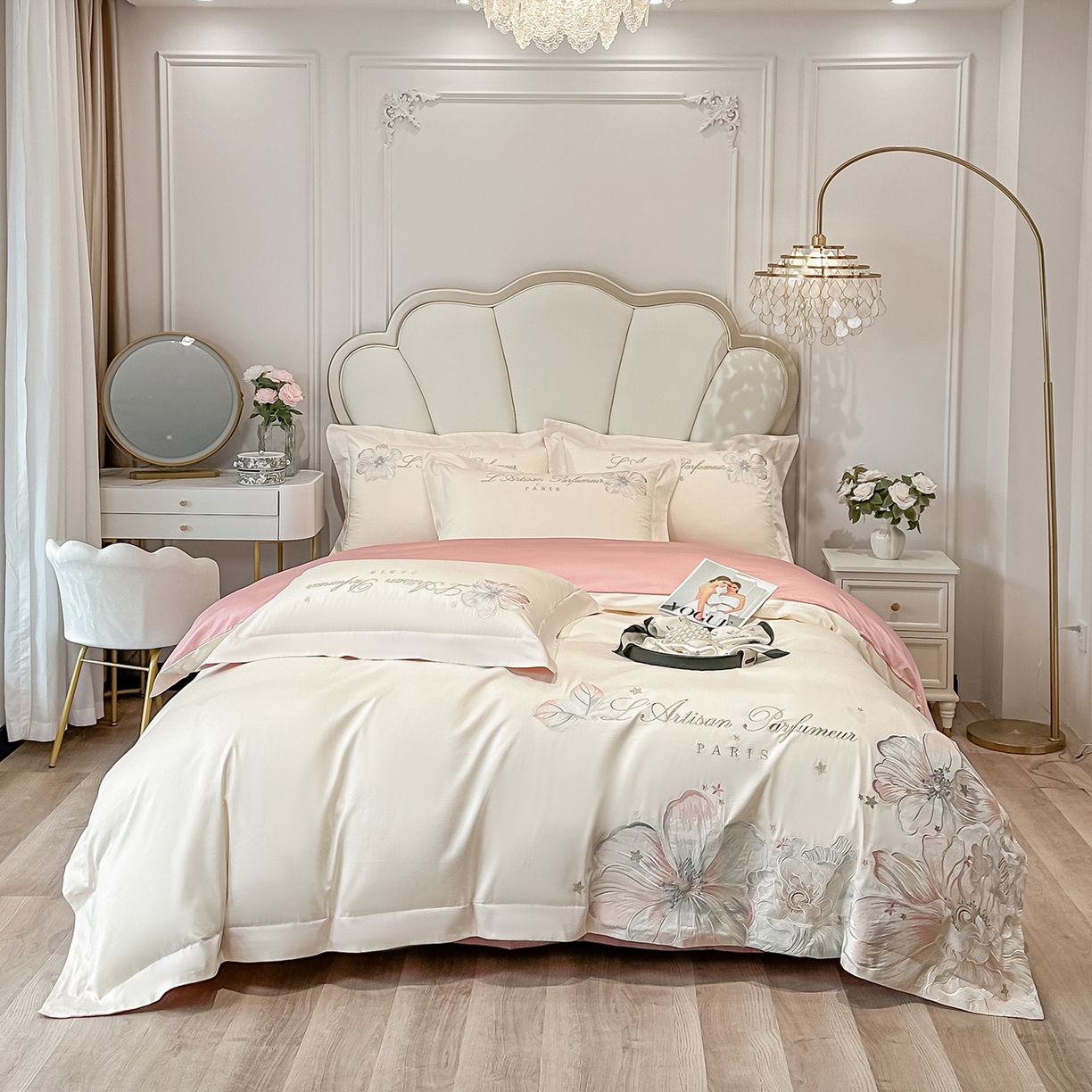 91家纺网 家纺一手货源 找家纺 置顶家纺 2025新款水洗天丝夏被四件套-coco小姐 COCO小姐-浅蓝