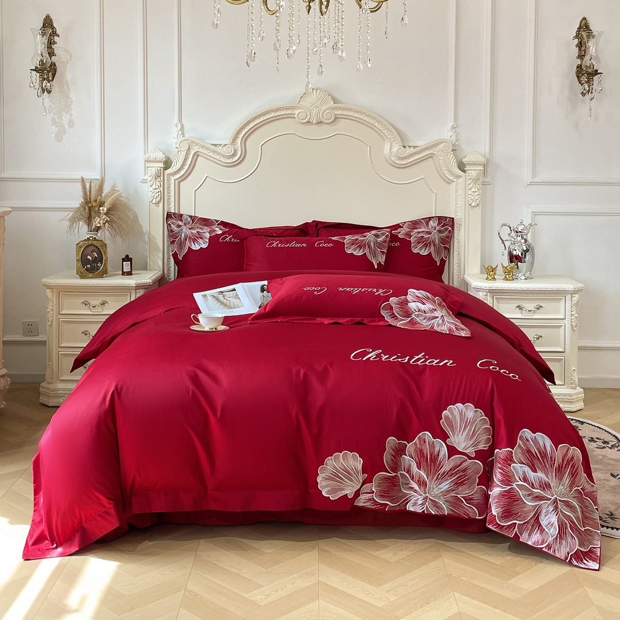 91家纺网 家纺一手货源 找家纺 置顶家纺 2025新款水洗天丝夏被四件套-coco小姐 COCO小姐-浅蓝