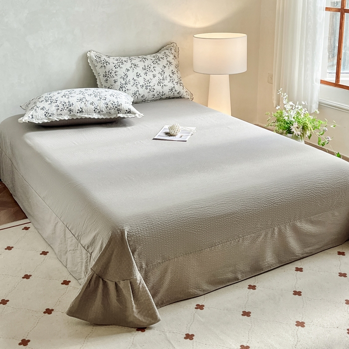 91家纺网 家纺一手货源 找家纺 尚美 2026新款M泡芙棉床单全棉绣花小花韩版四件套 M彩绘玫瑰