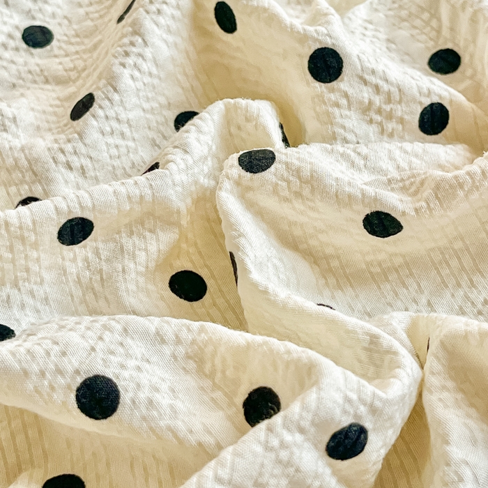 91家纺网 家纺一手货源 找家纺 尚美 2026新款M泡芙棉床单全棉绣花小花韩版四件套 M米波点