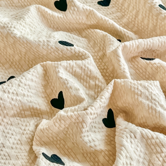 91家纺网 家纺一手货源 找家纺 尚美 2026新款M泡芙棉床单全棉绣花小花韩版四件套 M爱心卡