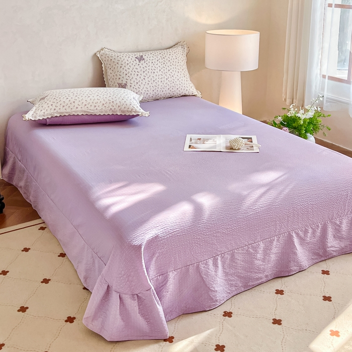 91家纺网 家纺一手货源 找家纺 尚美 2026新款M泡芙棉床单全棉绣花小花韩版四件套 M蝴蝶梦