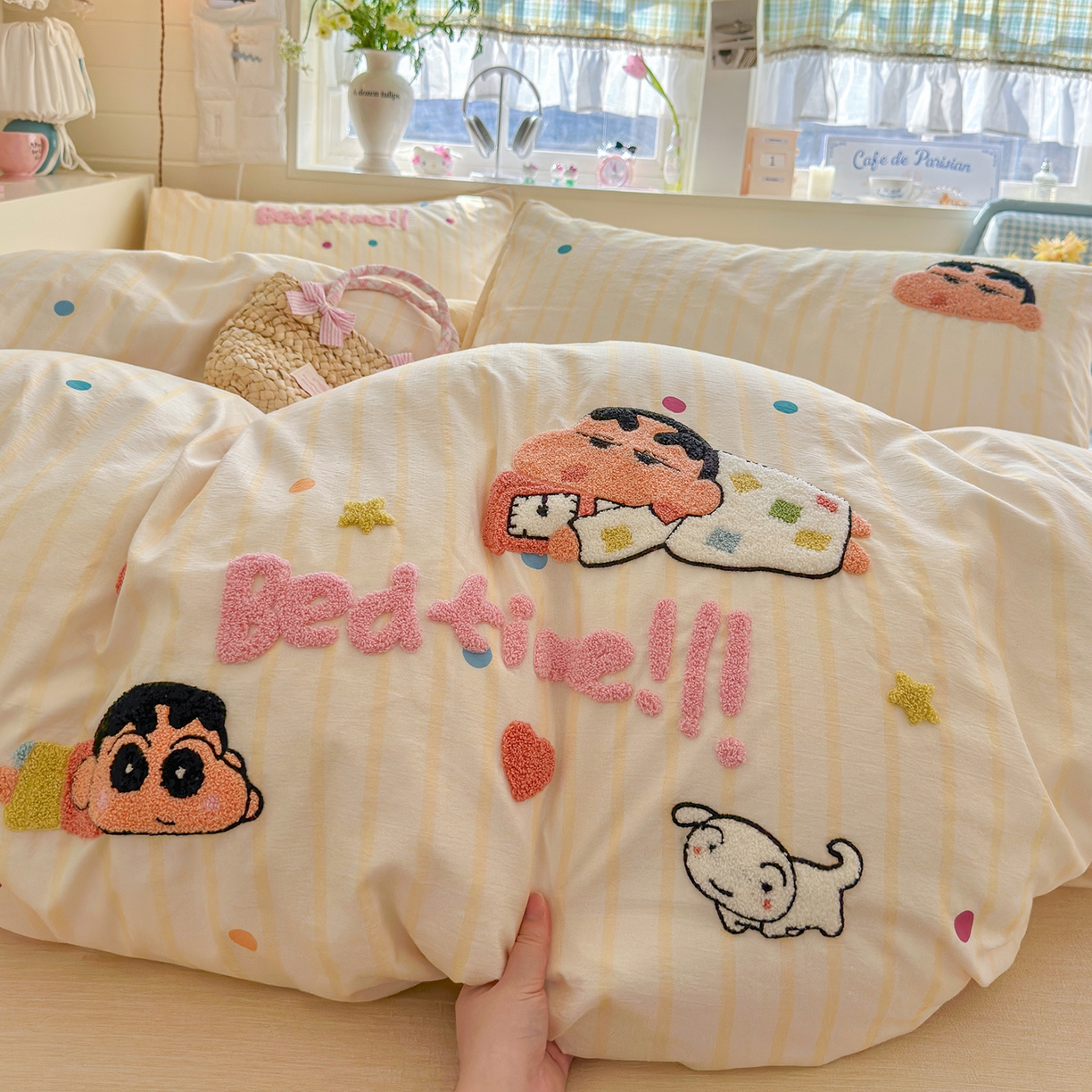 91家纺网 家纺一手货源 找家纺 王朝国际 2026爆款棉纱毛巾绣四件套 小新